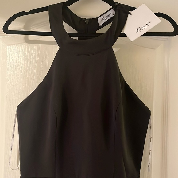 NWT Black Wedding guest dress. Halter Style Lumier by Bariano Australia - Picture 1 of 3